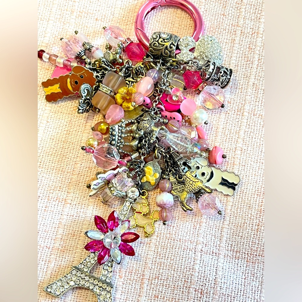 Poodle in Paris Mega Custom Purse Charm